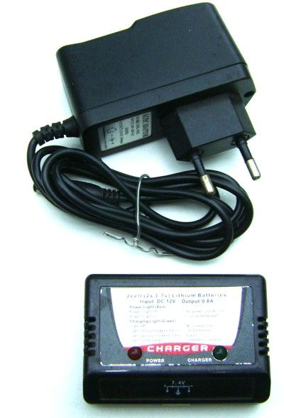 Carregador Balanceador Lithium Batteries 7.4V Helicoptero MJX